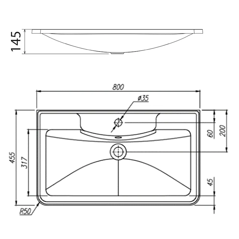 Раковина Florentina Аллегро 80 см 10.020.00800.307, серый шёлк