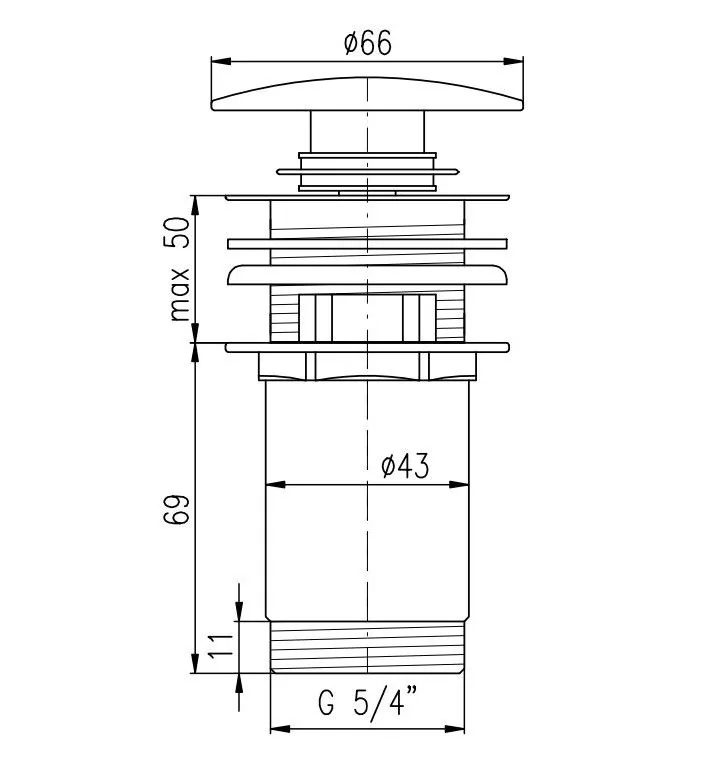 Донный клапан Rav Slezak MD0484SM
