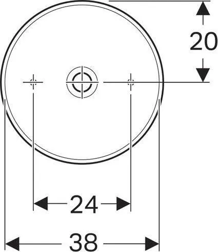 Раковина с установкой на столешницу Geberit VariForm круглой формы (40 см) (500.768.01.2)