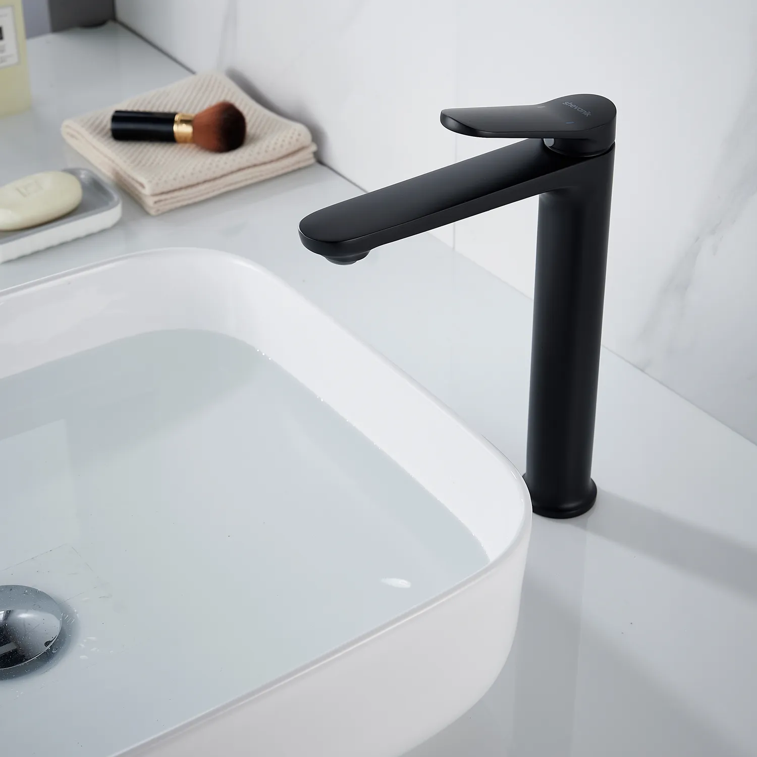 Смеситель для раковины высокий Shevanik S4311H, черный