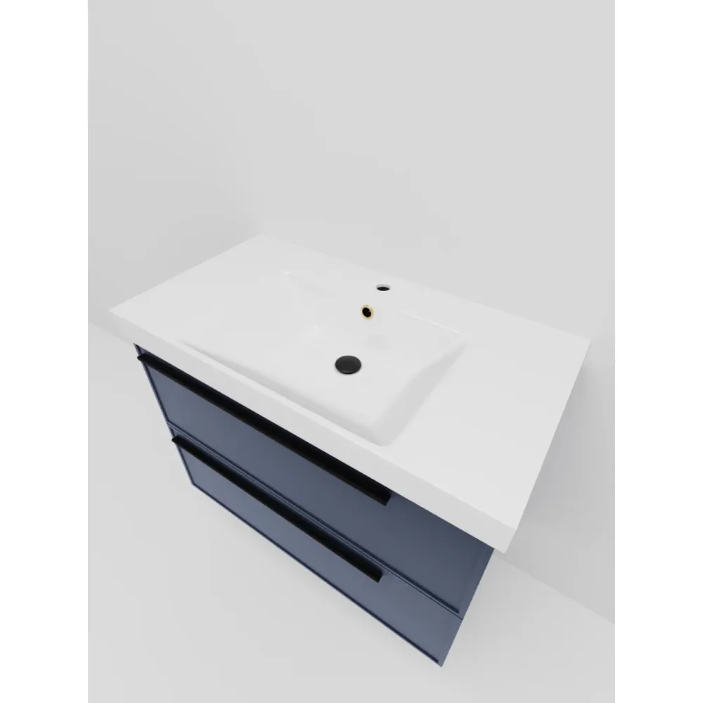 Тумба под раковину подвесная La Fenice Elba TWIN FNC-01-ELB-BG-90-2, синяя