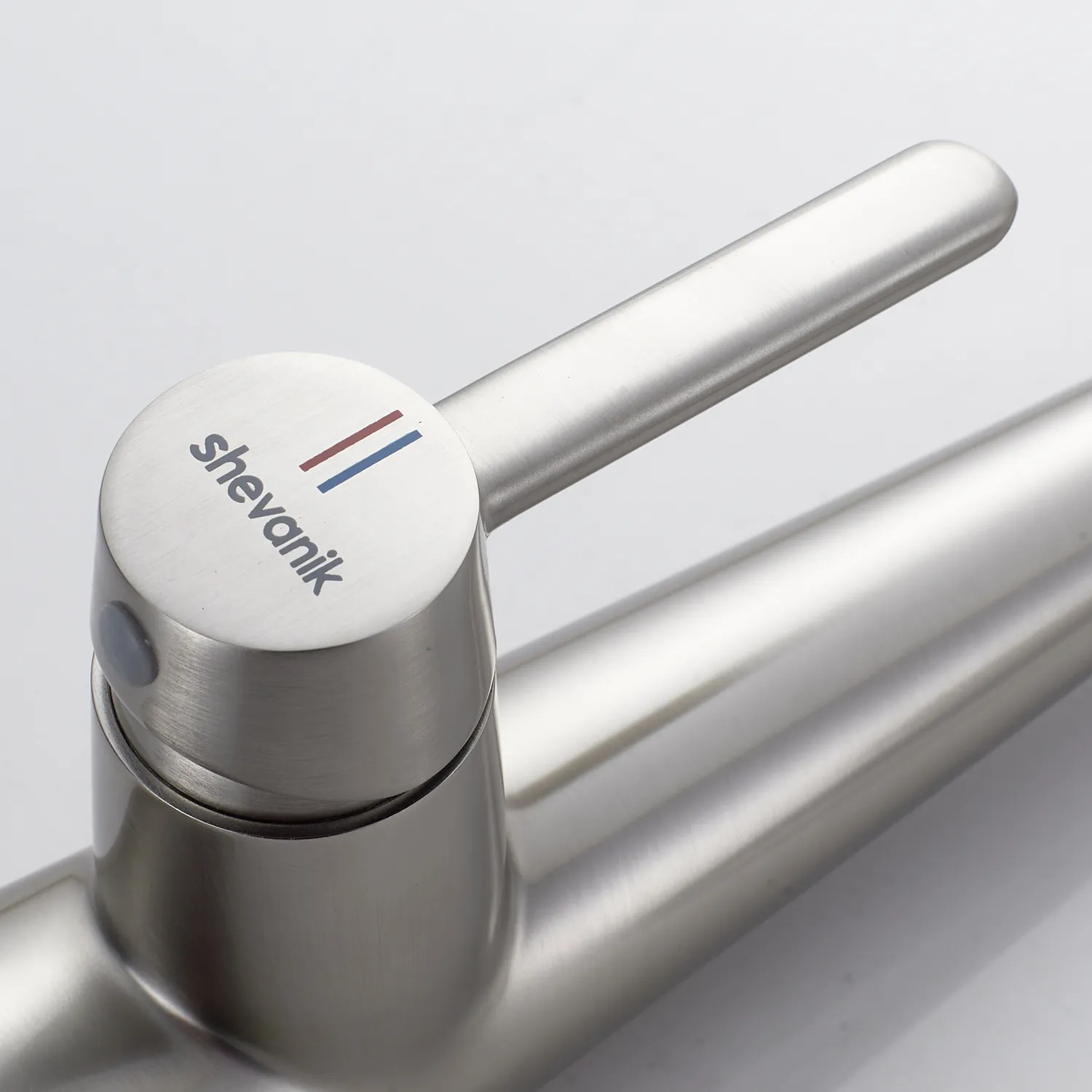 Смеситель для кухни с выдвижным изливом Shevanik S363L, сатин