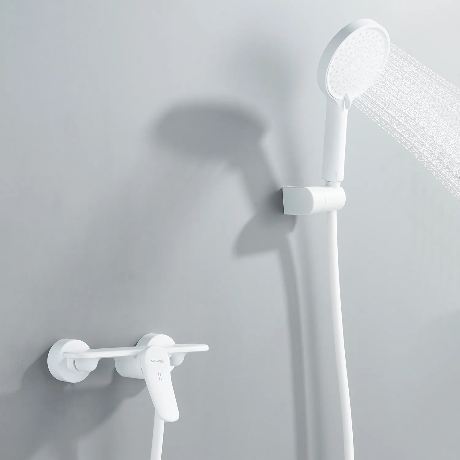 Смеситель для душа Shevanik S4716C, белый