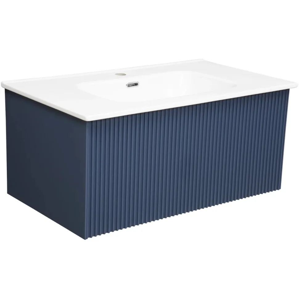 Тумба под раковину подвесная La Fenice Terra FNC-01-TER-BG-80, синяя