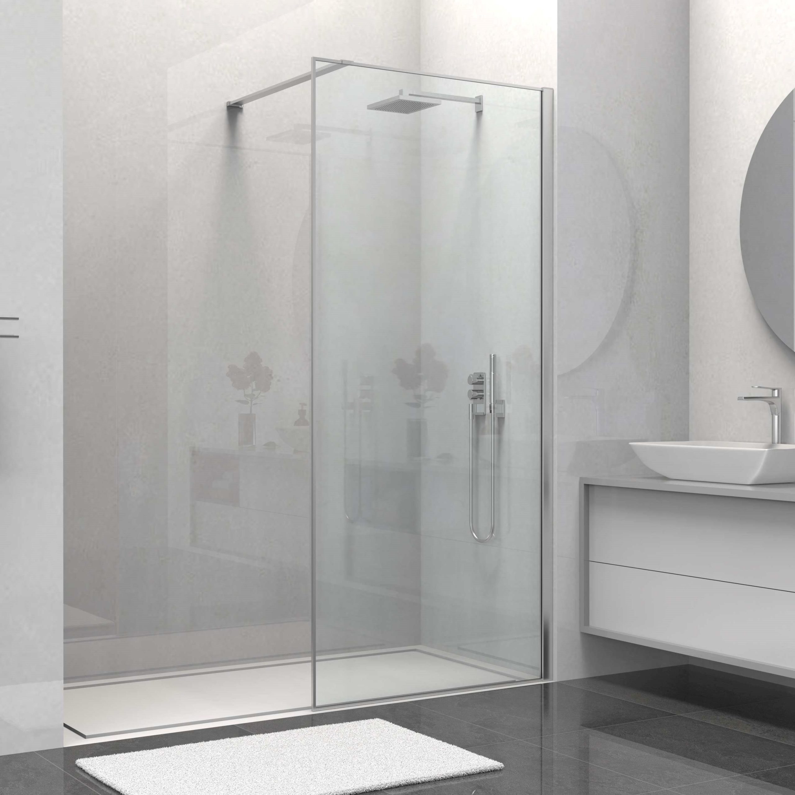 Душевая перегородка Vincea Walk-In (VSW-1HS900CL) 900х2000 мм, хром, стекло прозрачное