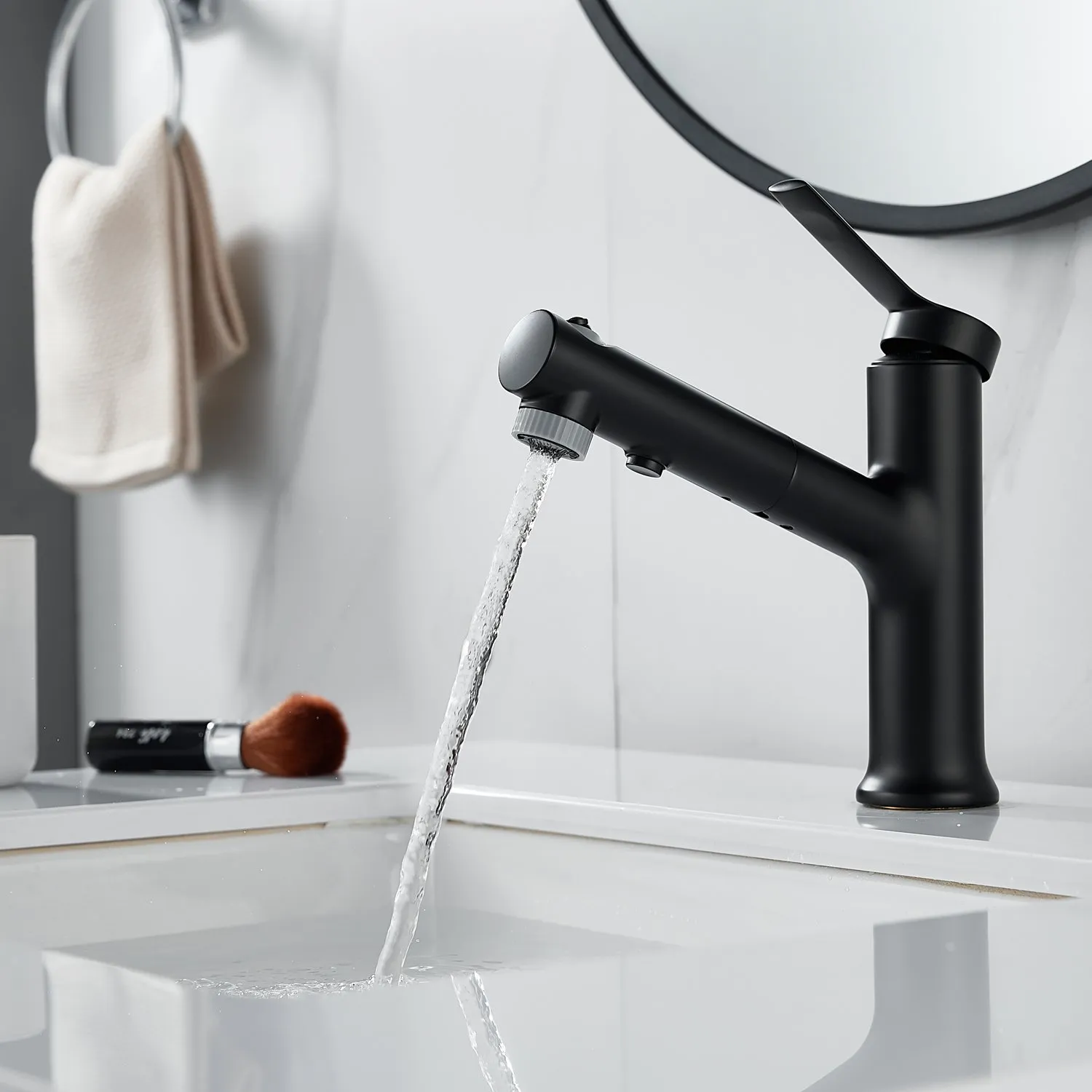 Смеситель для раковины многофункциональный Raffine F281H, черный