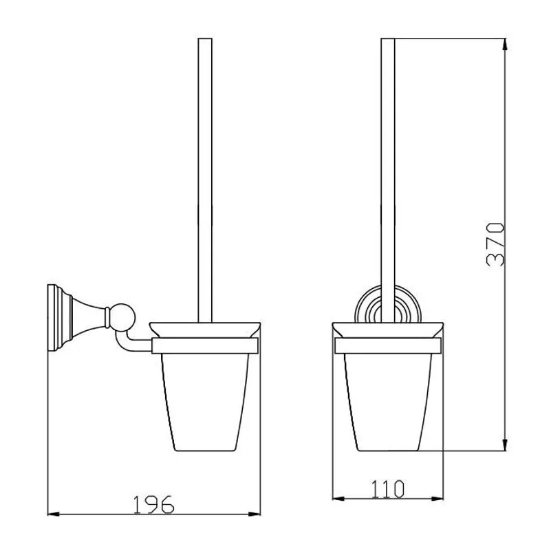 Ершик для унитаза Rav Slezak MORAVA MKA0500SM, бронза