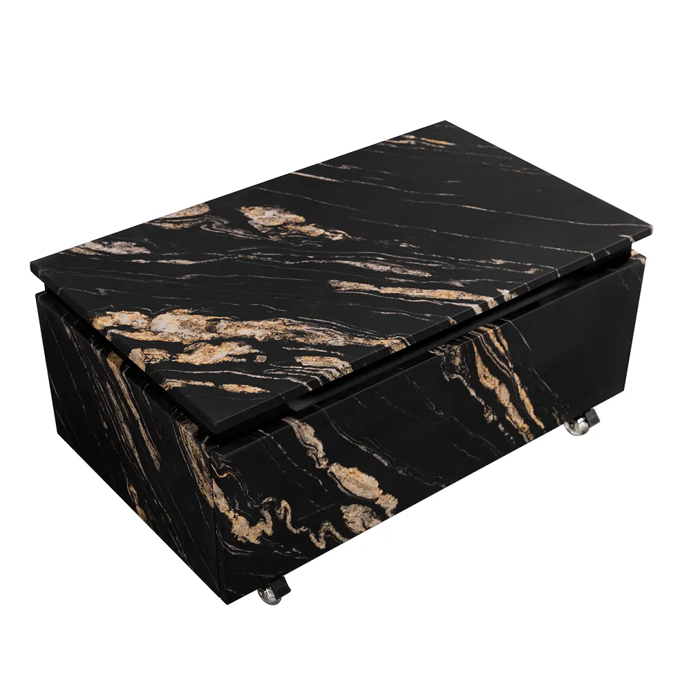Тумба с одним выкатным ящиком Cezares Slider 766х480х315, Черный фьюжн (SLIDER-800-1C-PI-NF-P)