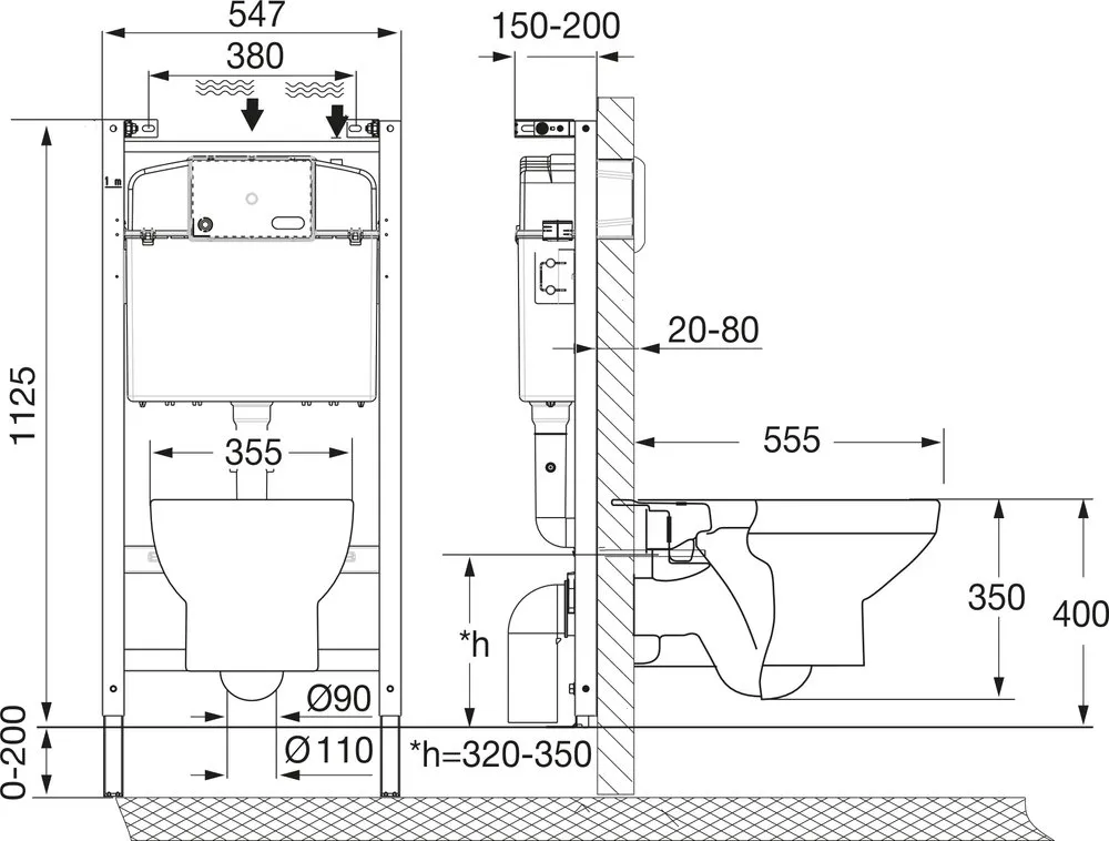 Комплект унитаз с инсталляцией и сиденьем микролифт Roca Dama Senso (893104680)