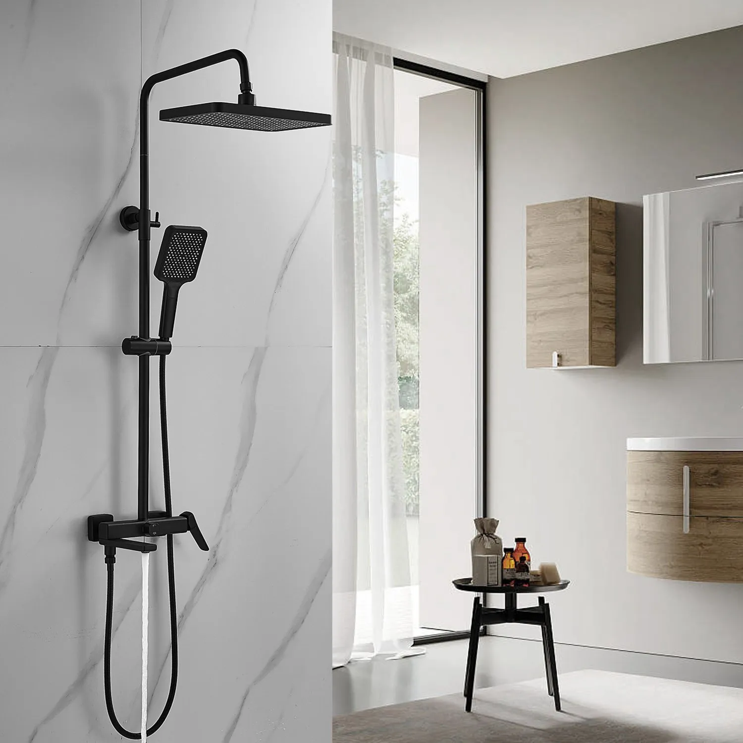 Душевая система Raffine F3699H, черный