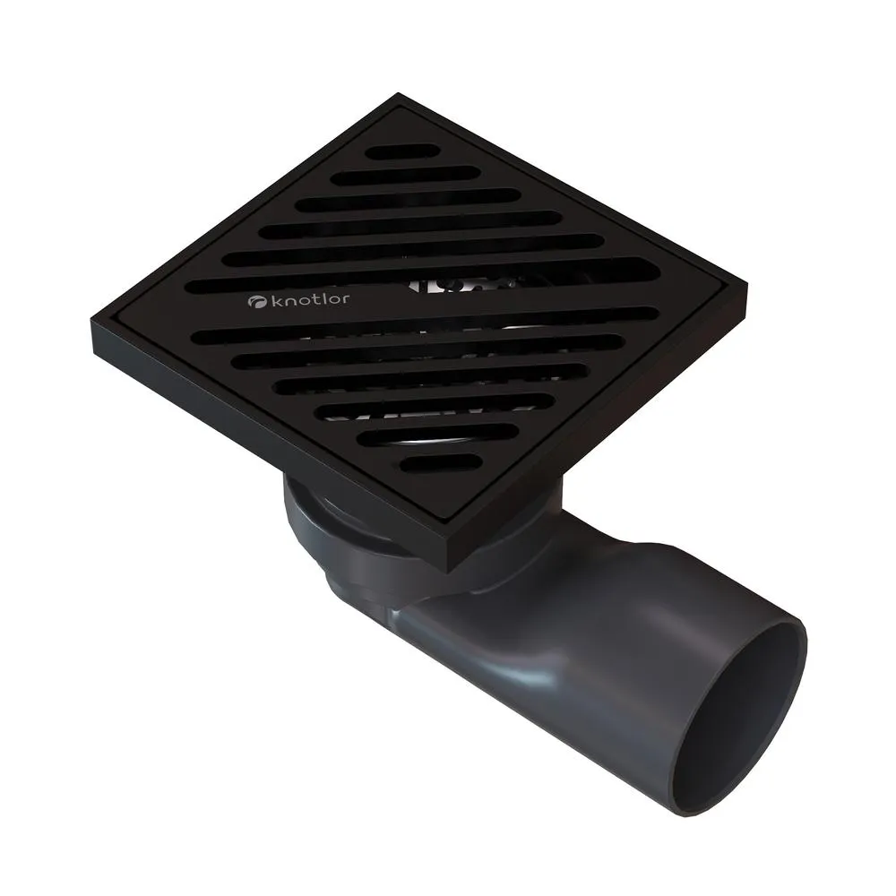 Душевой трап точечный Knotlor SDSL100BL, матовый черный