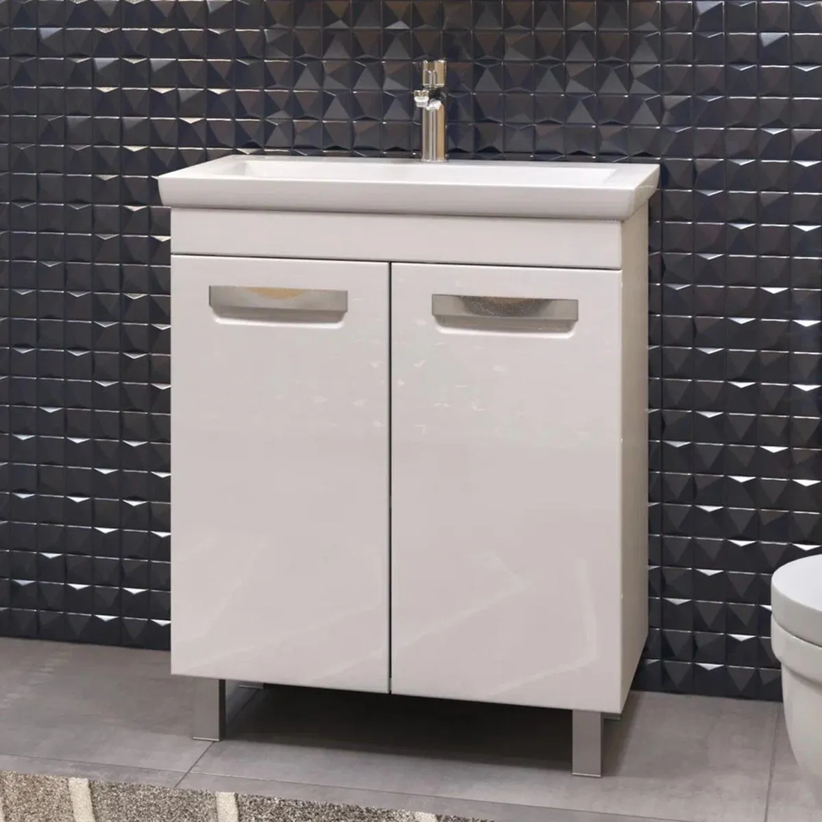 Тумба с раковиной напольная VIGO Plaza 023, 60 см