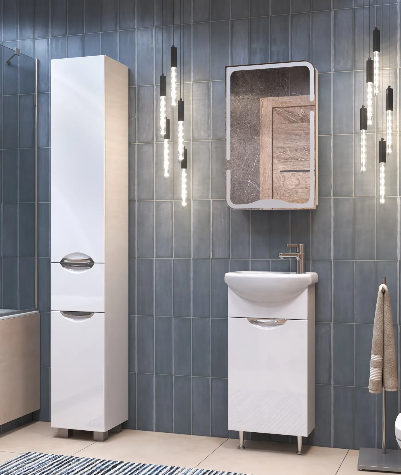 Тумба с раковиной напольная VIGO Callao tn.CAL.AZO.40.1D, 40 см