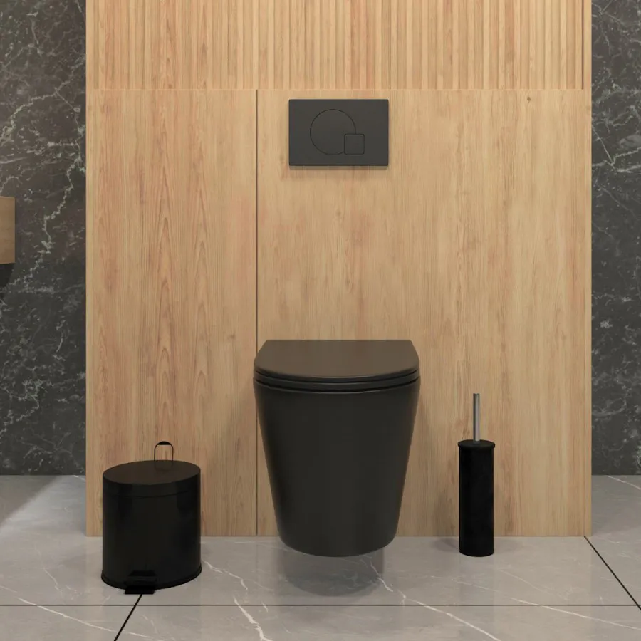 Унитаз подвесной Maretti Florenza безободковый с микролифтом, FL10PBM97-560, черный