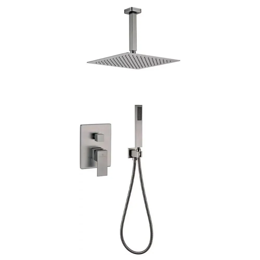 Душевая система встраиваемая (без излива) Grocenberg GB5089BG-4, графит