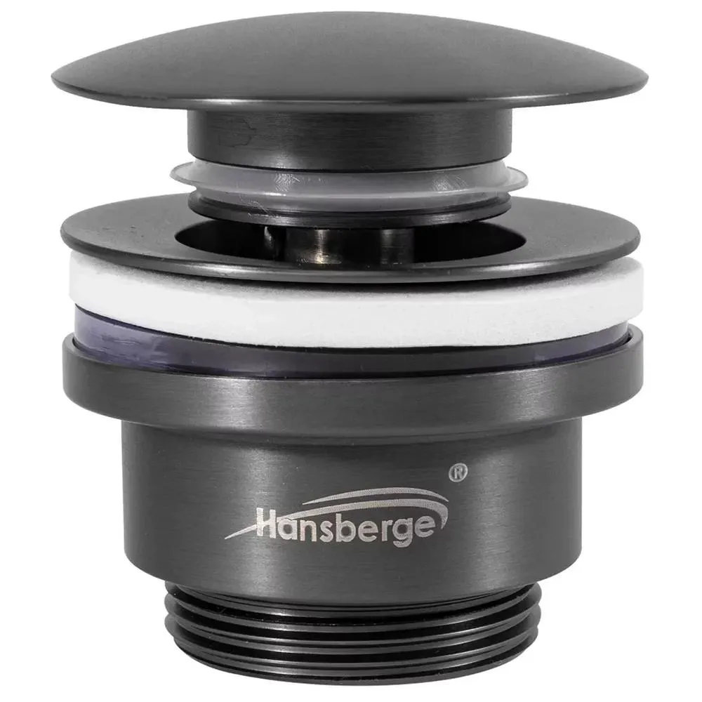 Донный клапан для раковины Hansberge H107BG, графит