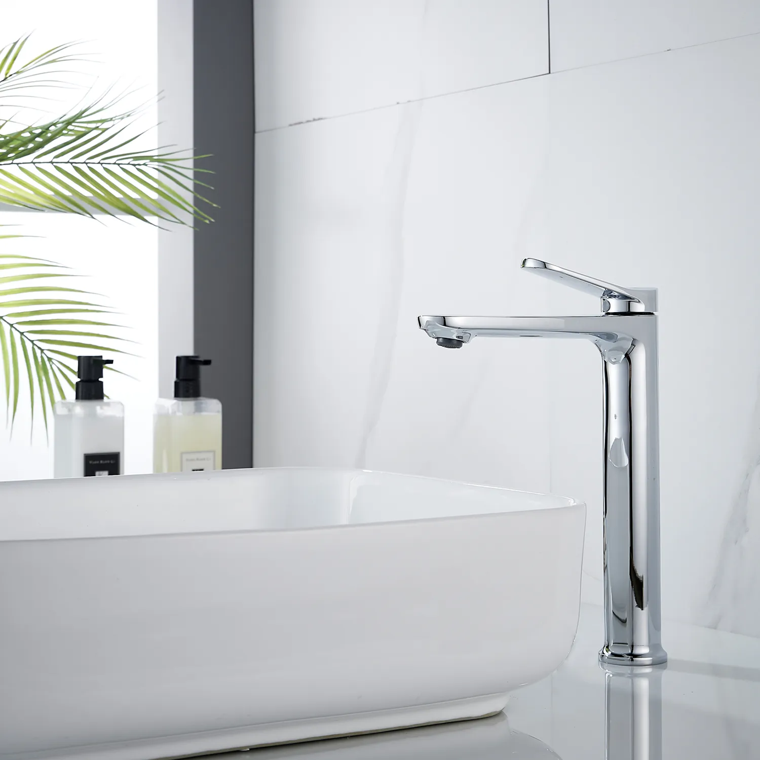 Смеситель для раковины высокий Shevanik S4311, хром