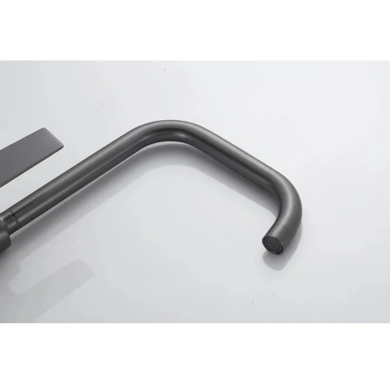 Смеситель для кухни Knotlor KN-61/GM, вороненая сталь