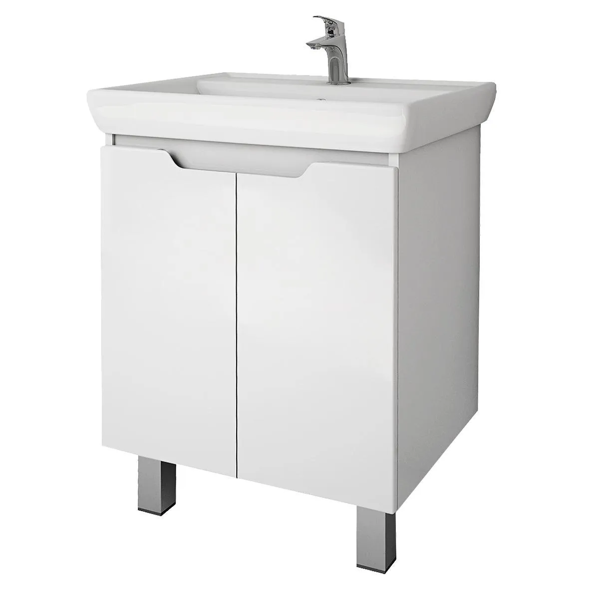 Тумба под раковину подвесная Dreja Q Plus (D) 60 см, белый