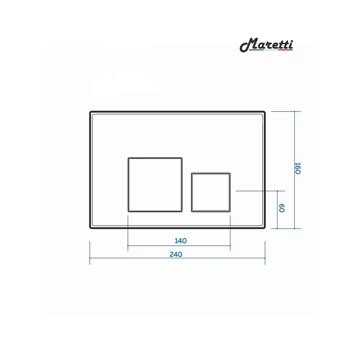 Клавиша смыва Maretti Katrina AC12KA-015, хром