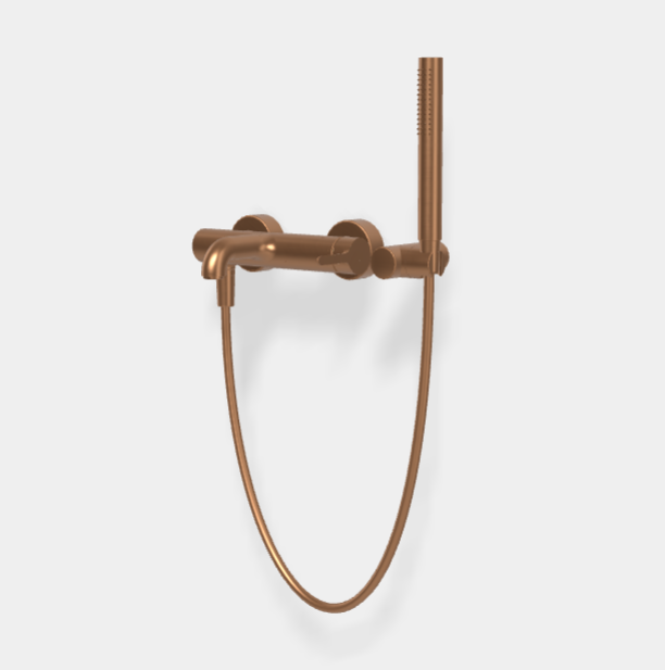 Смеситель для ванны и душа Fima Carlo Frattini Snap, бронза брашированная янтарная (F3114ZS)