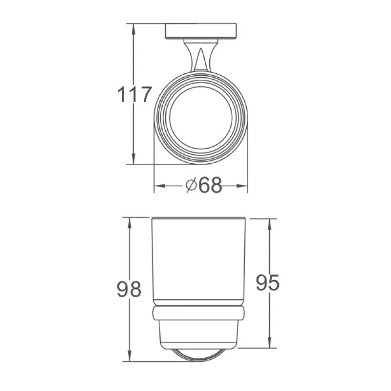 Стакан для ванной комнаты D-Lin D210700, хром