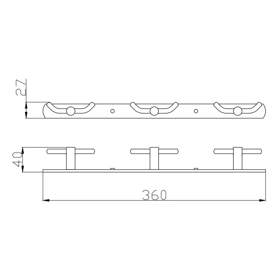 Планка с крючками Rav Slezak COLORADO COA0105SM, бронза