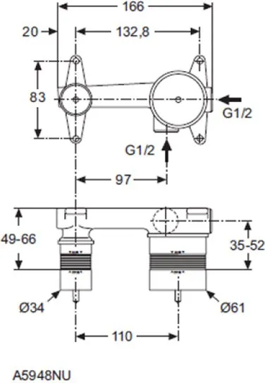Скрытая часть Ideal Standart Strada (A5948NU)