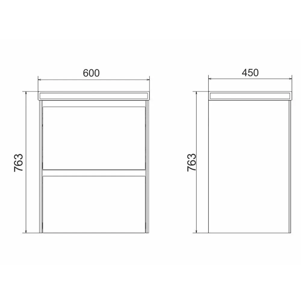 Тумба с раковиной подвесная Velvex Klaufs tp.KLA.COM.60.2Y, 60 см