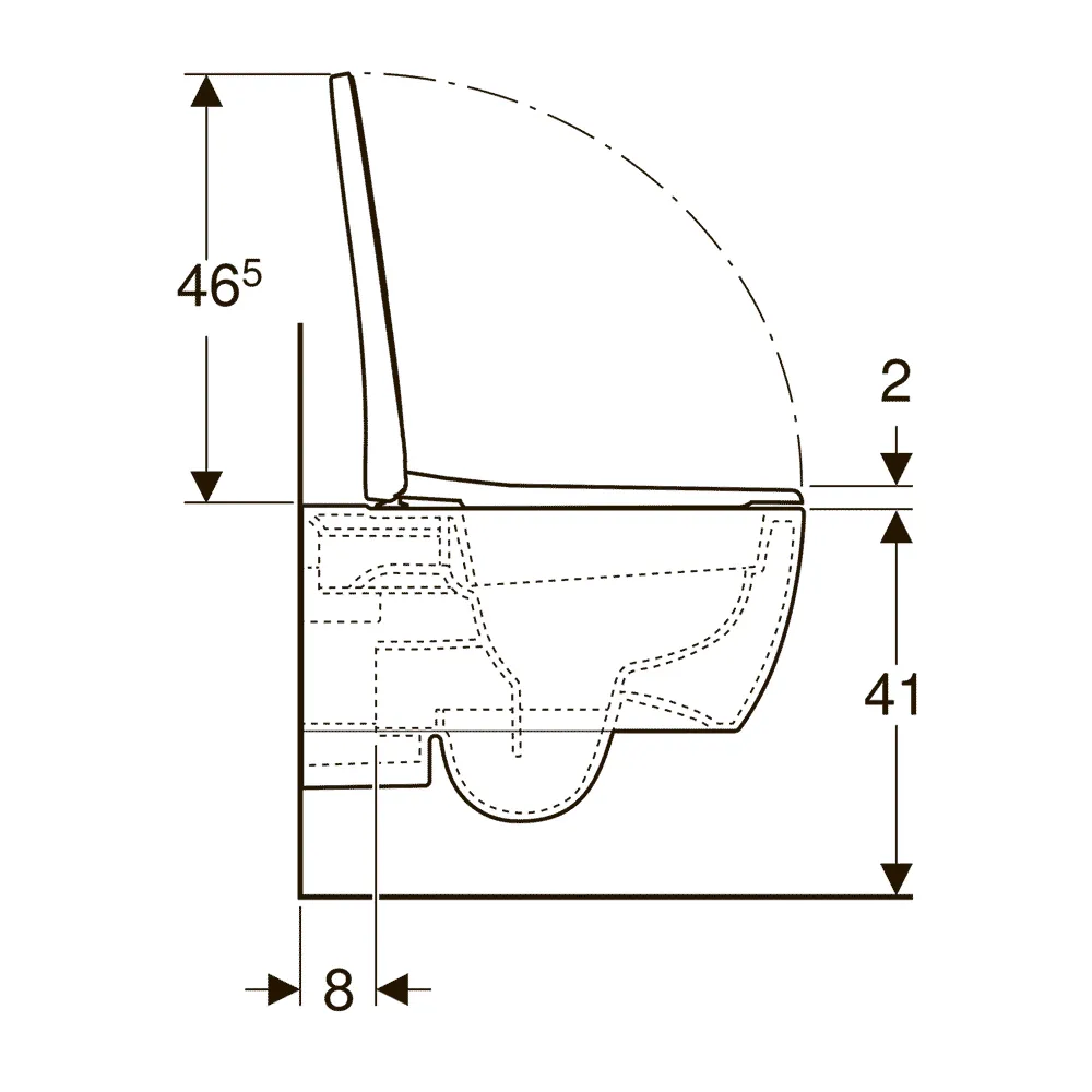 501.664.00.1 Geberit iCon Комплект из подвесного безободкового унитаза Rimfree c тонким сиденьем и быстросъемной крышкой с микролифтом (замена 500.784.01.1)