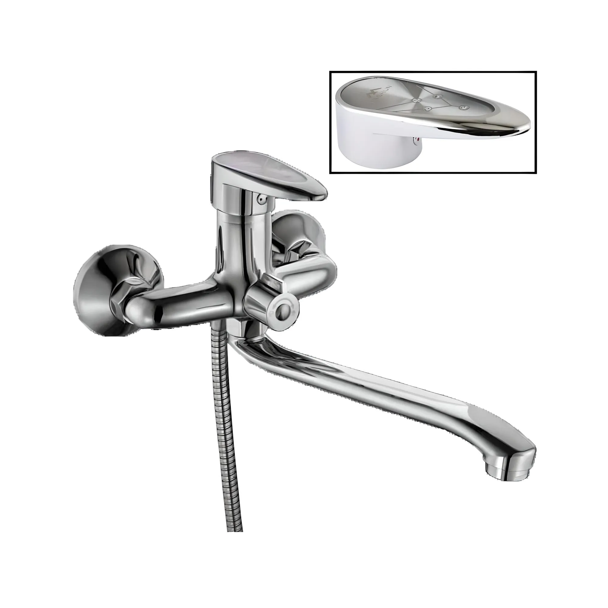 Смеситель для ванны FASHUN A2250WHITE, хром/белый