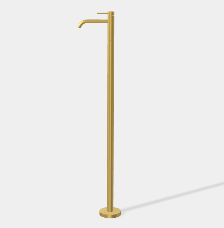 Смеситель для раковины Fima Carlo Frattini Spillo Up, золото брашированное (F3031/PNOS)