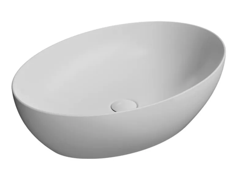 Раковина-чаша накладная GSI PURA 420 мм х 600 мм, без отверстия под смеситель, без перелива, белый глянцевый (884211)