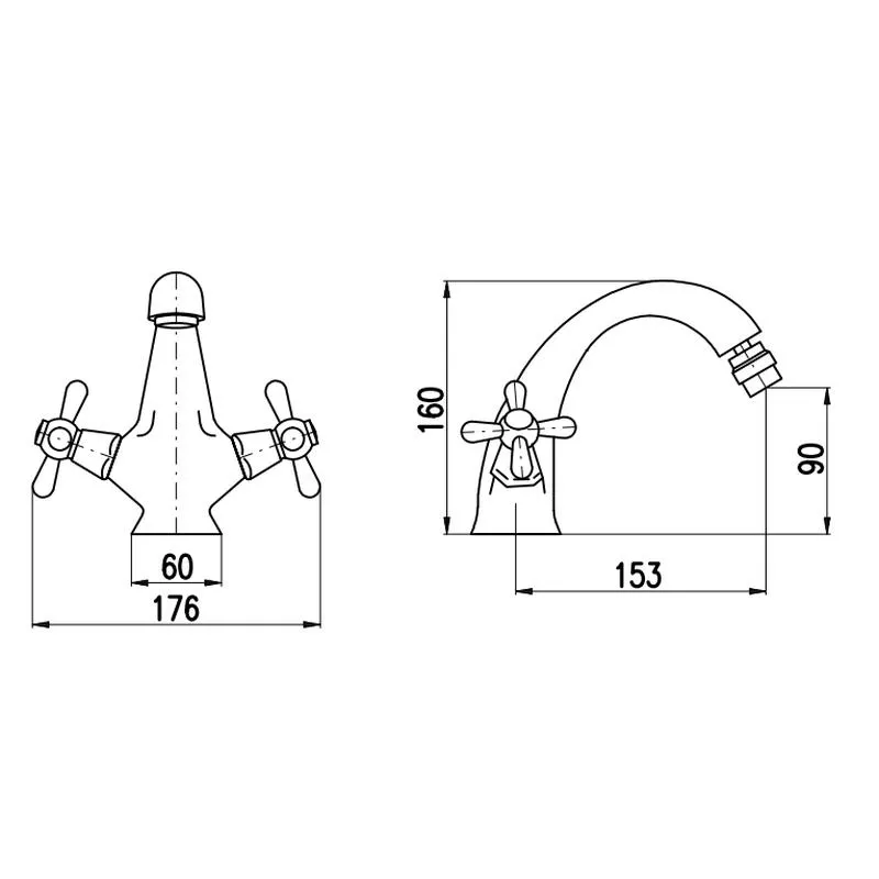 Смеситель для биде Rav Slezak MORAVA MK543.5, хром