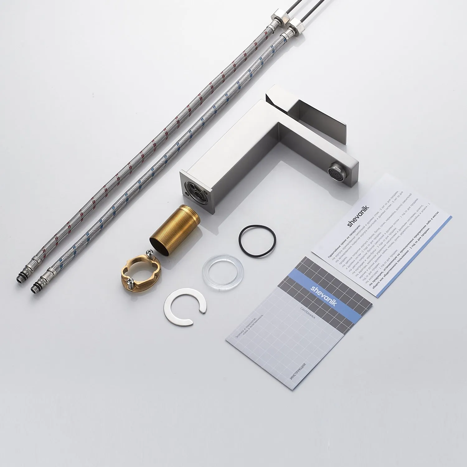 Смеситель для раковины Shevanik S7001L, сатин