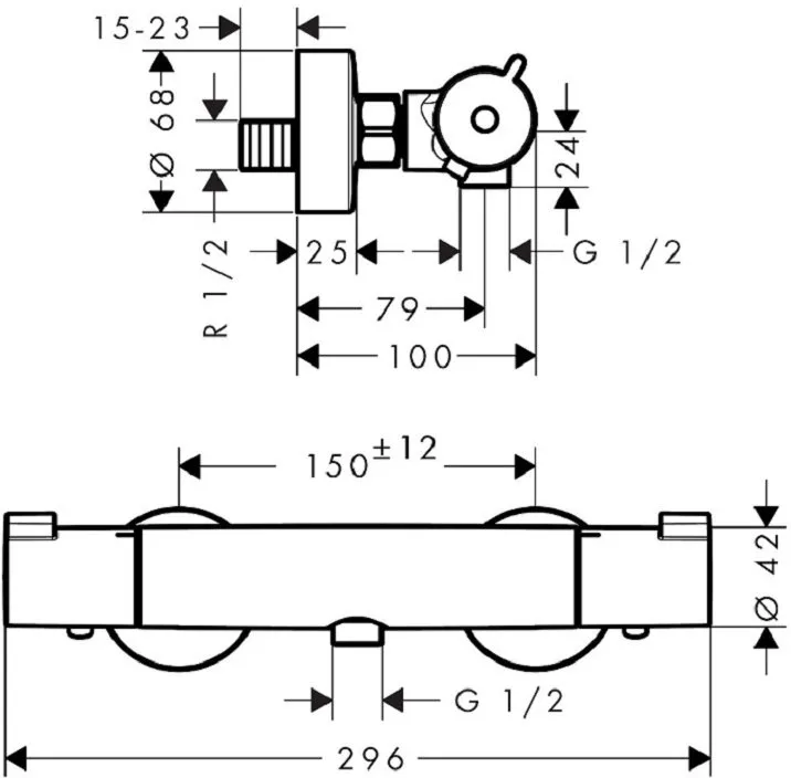 Термостат Hansgrohe Ecostat 1001 CL для душа хром (13211000)