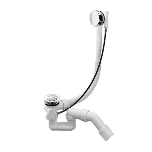 Слив-перелив Aquatek п/автомат WIRQUIN для ванны с внешним кабелем L=700 мм регулируем.сифоном, вентиль и клапан латунь хром ST-0000010