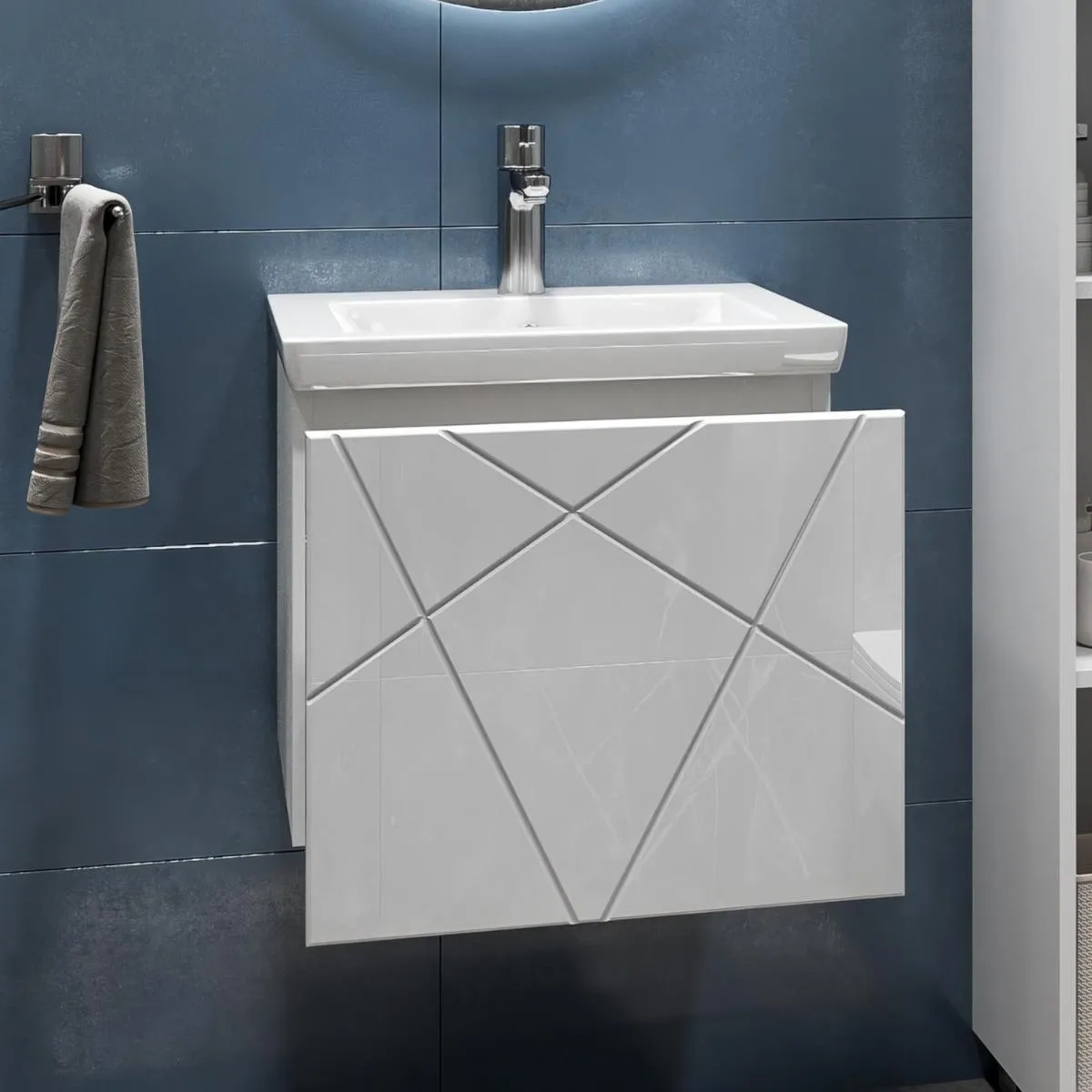 Тумба с раковиной подвесная VIGO Geometry 032, 50 см