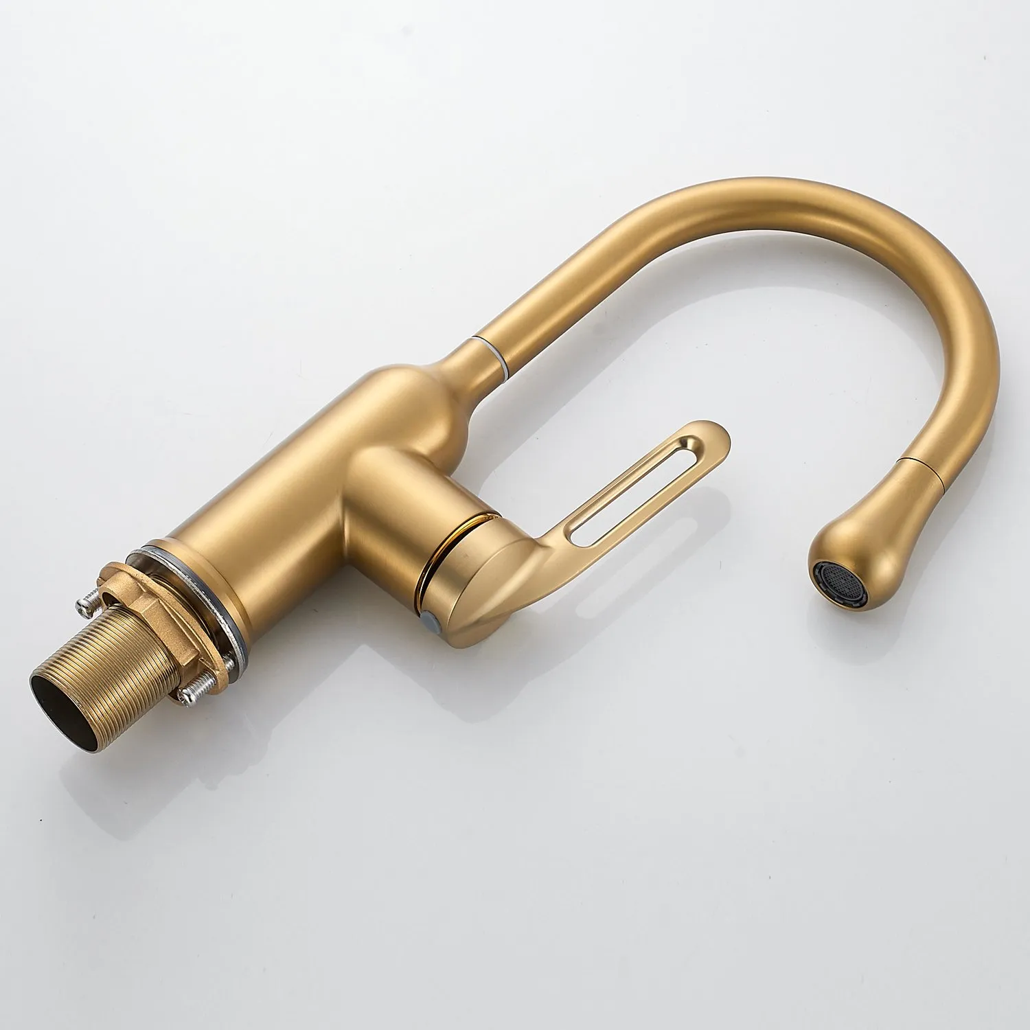 Смеситель для раковины Raffine F101G, золотой сатин