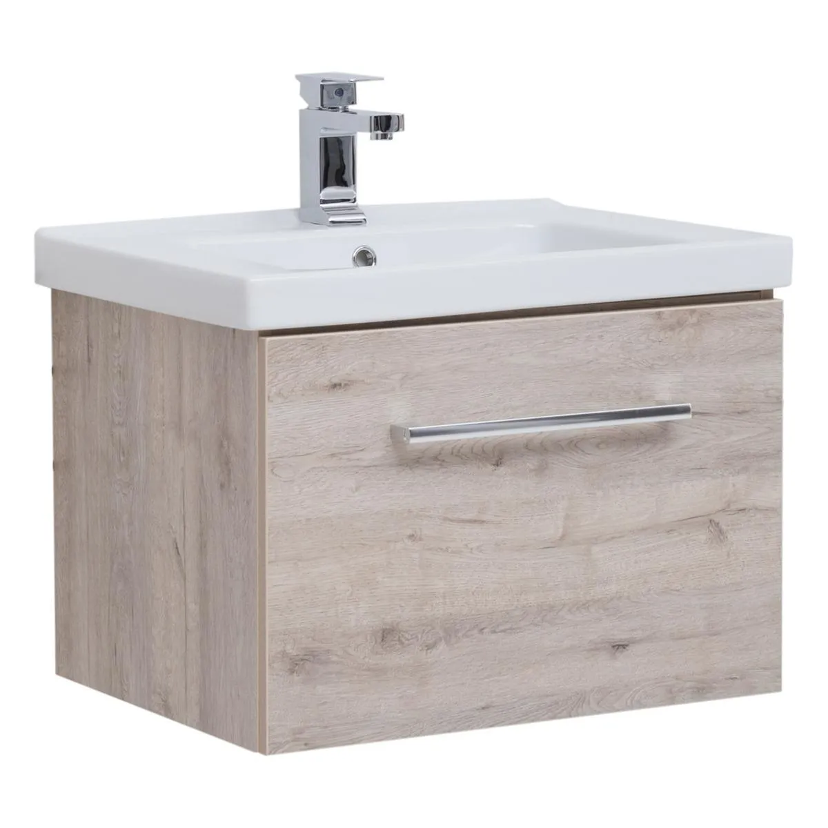 Тумба с раковиной подвесная Dreja Big Inn 65 см, дуб кантри