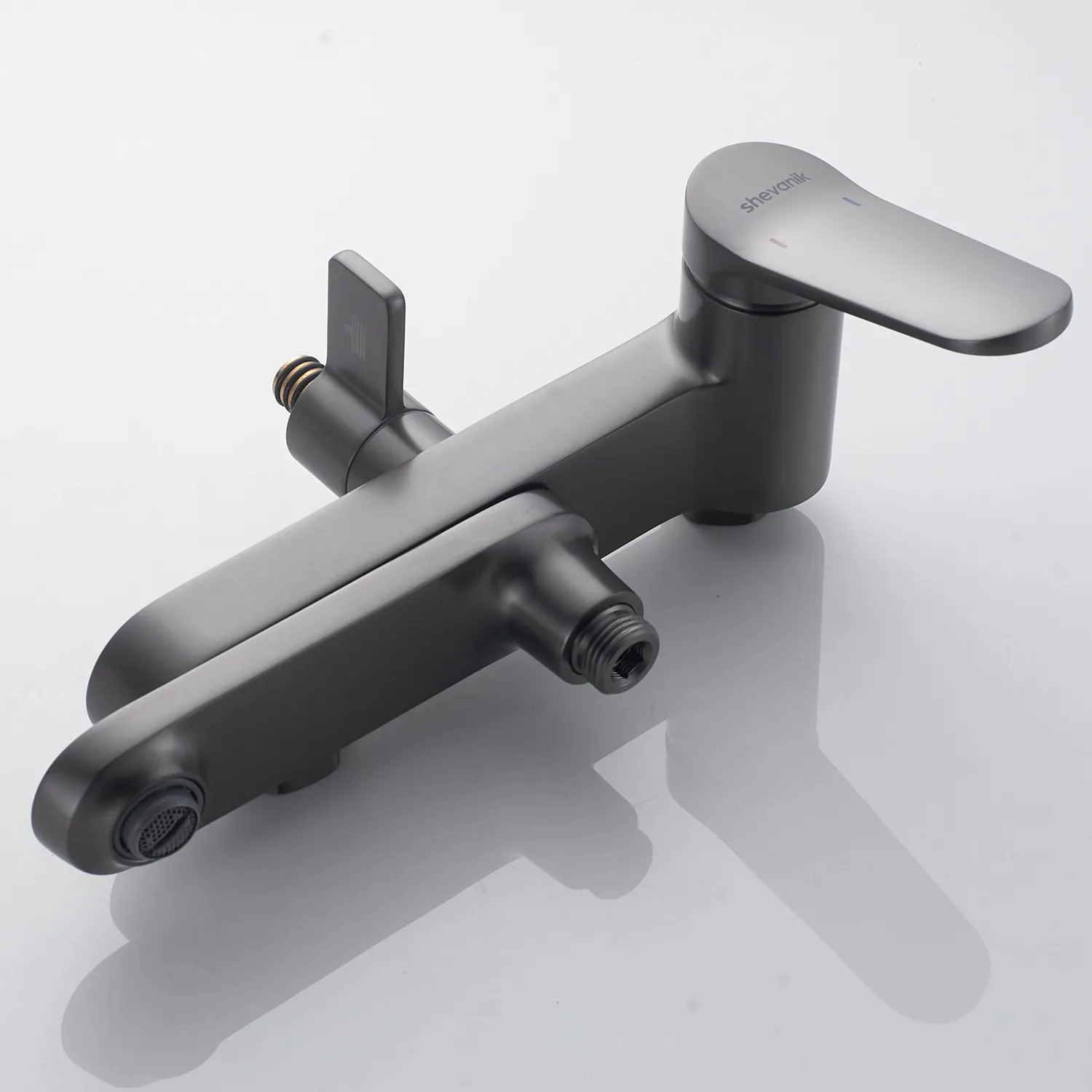 Душевая система Shevanik S4336T, оружейная сталь