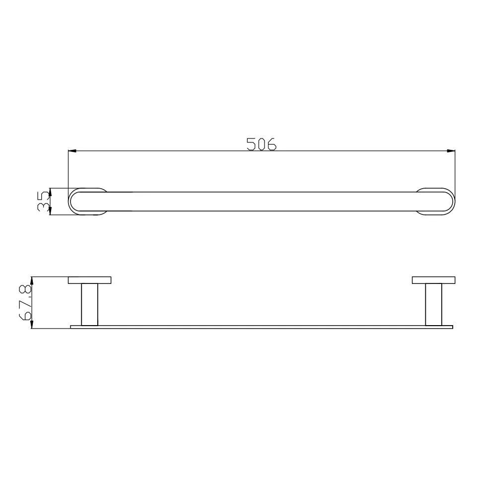 Полотенцедержатель Rav Slezak YUKON YUA0701/50CMATZ, черный/золото