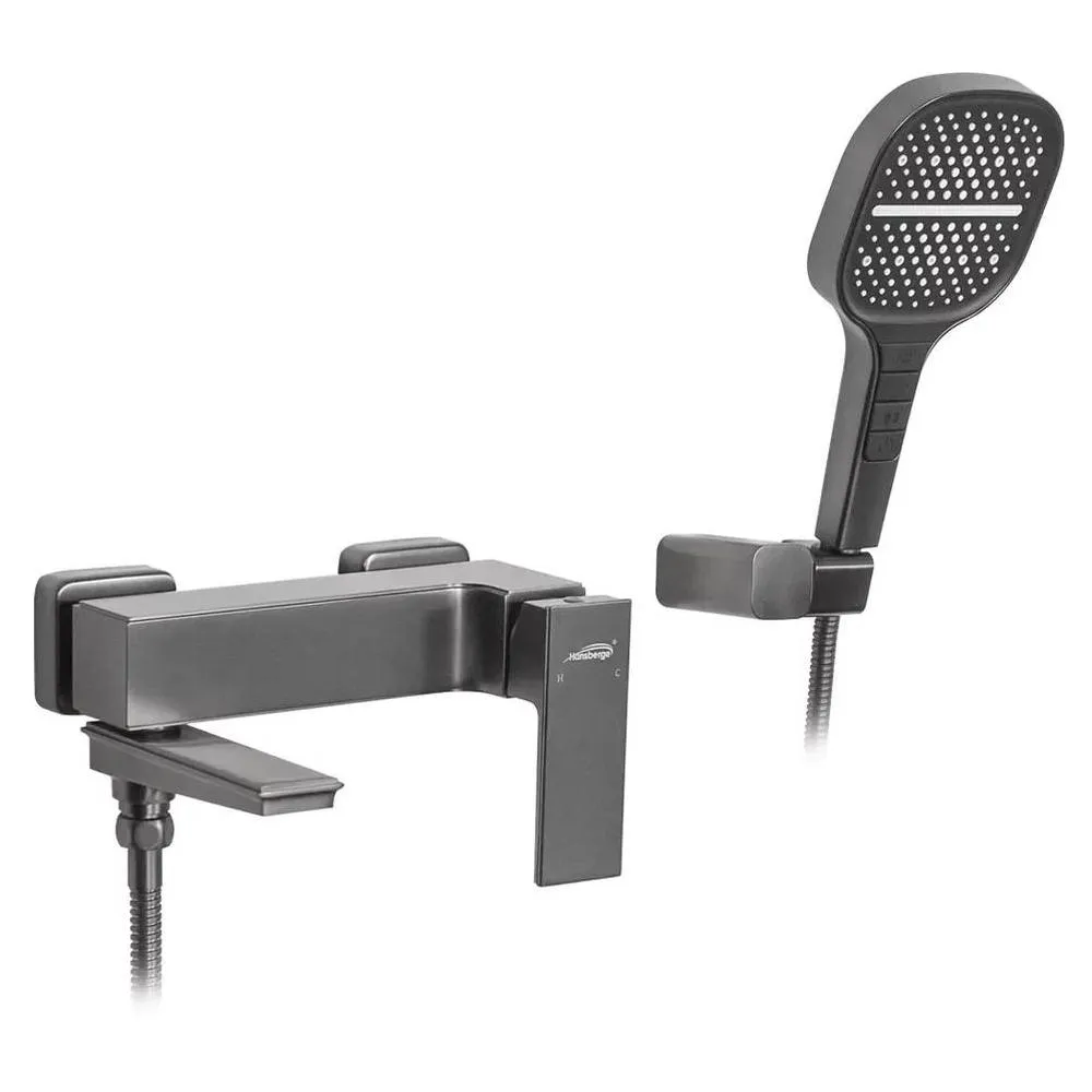 Смеситель для ванны Hansberge H4070BG, графит