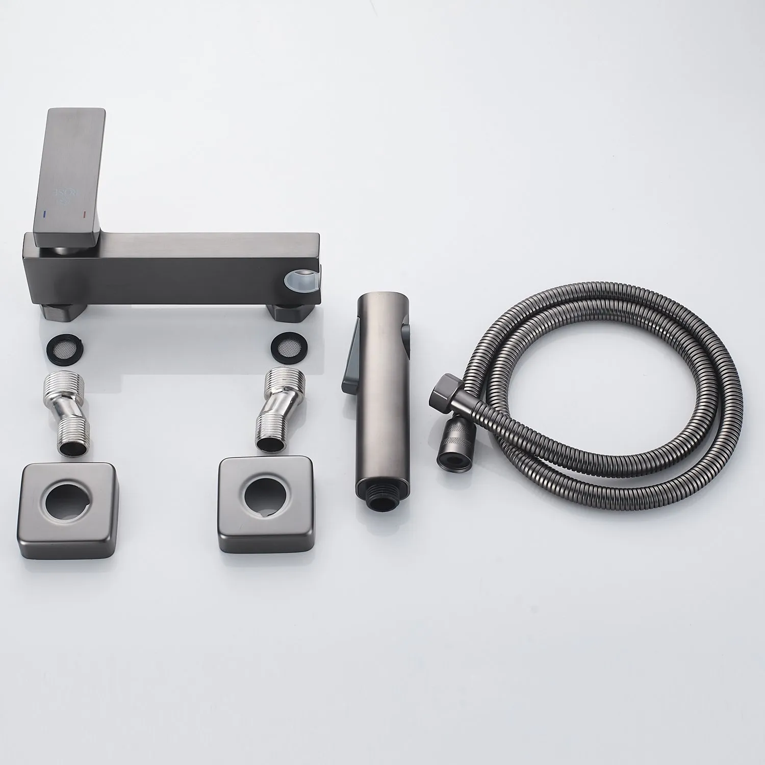 Гигиенический душ со смесителем Rose R1805T-1, пепельный