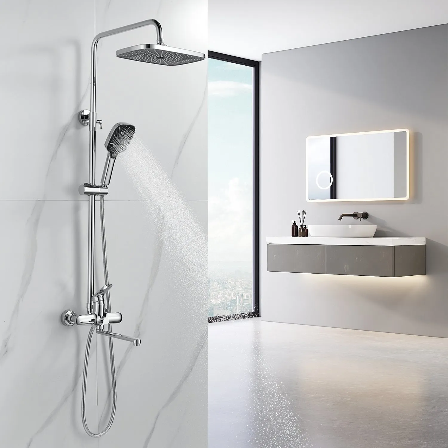 Душевая система Raffine F3685, хром