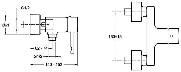 Смеситель для душа Jacob Delafon Cuff (E45533-CP)