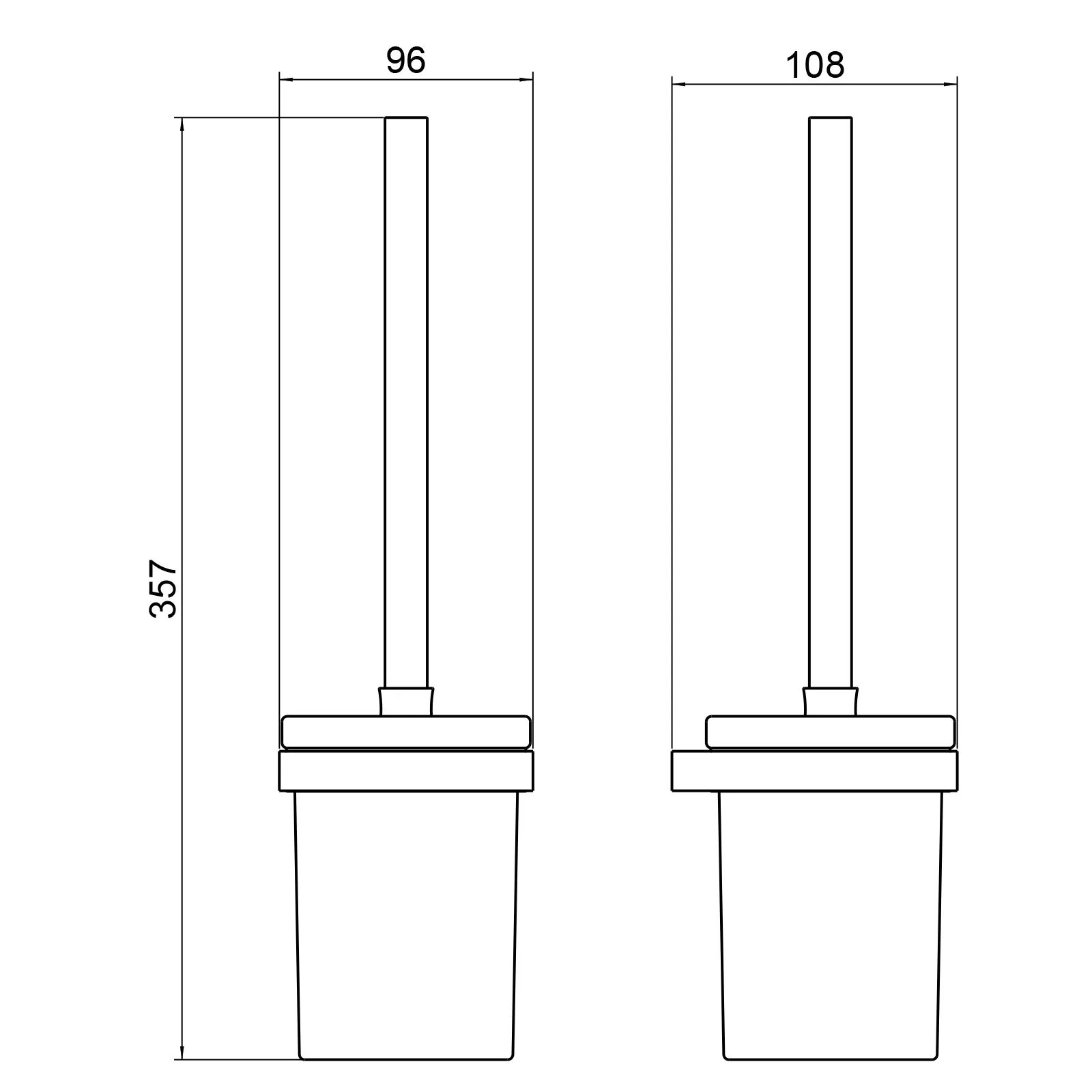 Щетка для туалета Timo Petruma черное золото (15261/18)