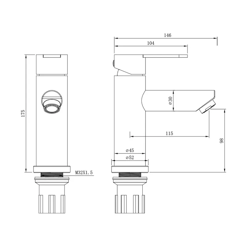 Смеситель для раковины WesnaArt EKO EKO05-210, сатин