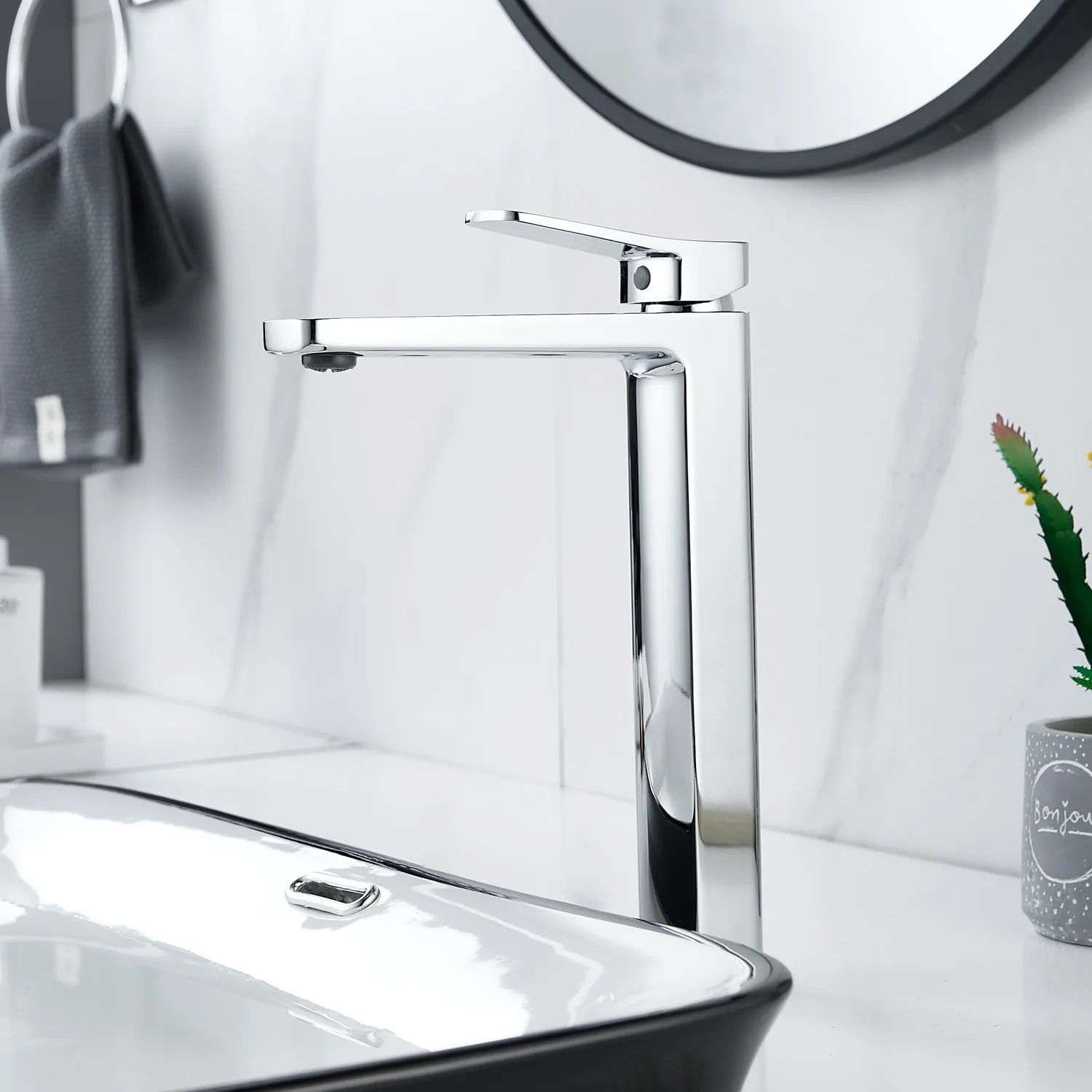 Смеситель для раковины высокий  Raffine F1199, хром