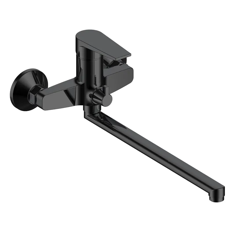 Смеситель ESKO "Budapest black" для ванны, c изл.325 мм, c акс. (BT31B)